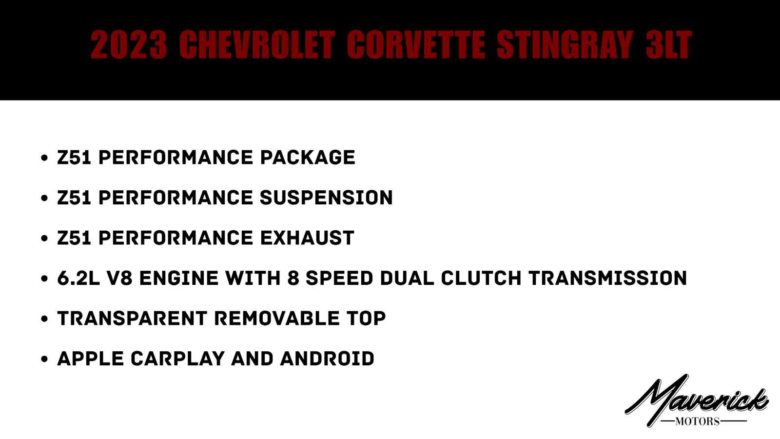 Used 2023 Chevrolet Corvette Stingray Premium Cpe w/ Z51 Performance Package RWD image 2