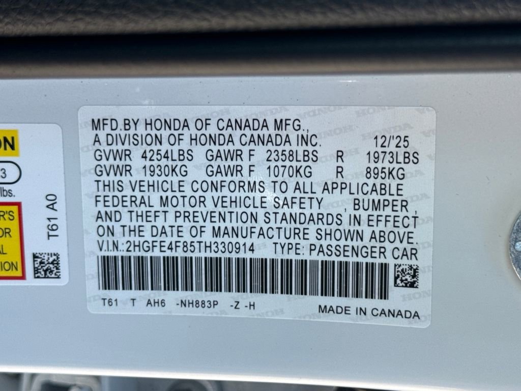 New 2026 Honda Civic Sport image 28