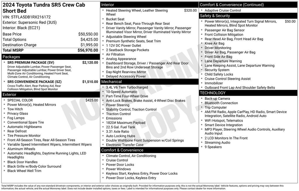 Used 2024 Toyota Tundra SR5 w/ SR5 Premium Package AWD/4WD image 26