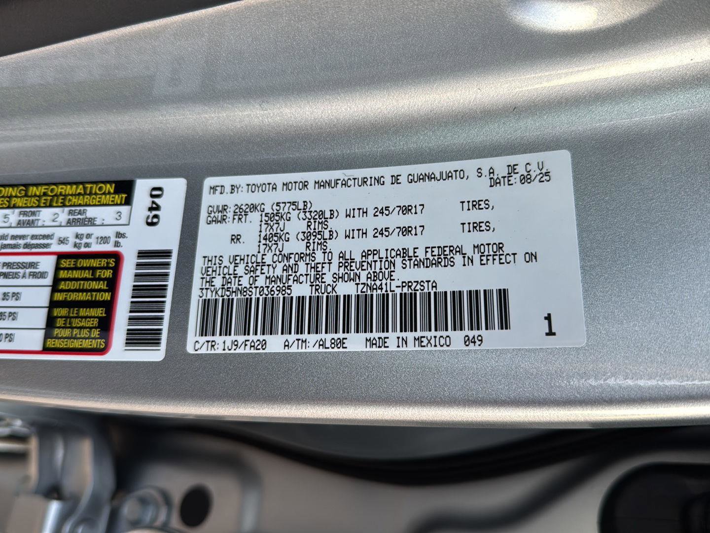 New 2025 Toyota Tacoma SR image 32