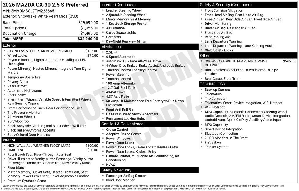 New 2026 MAZDA CX-30 AWD 2.5 S image 7