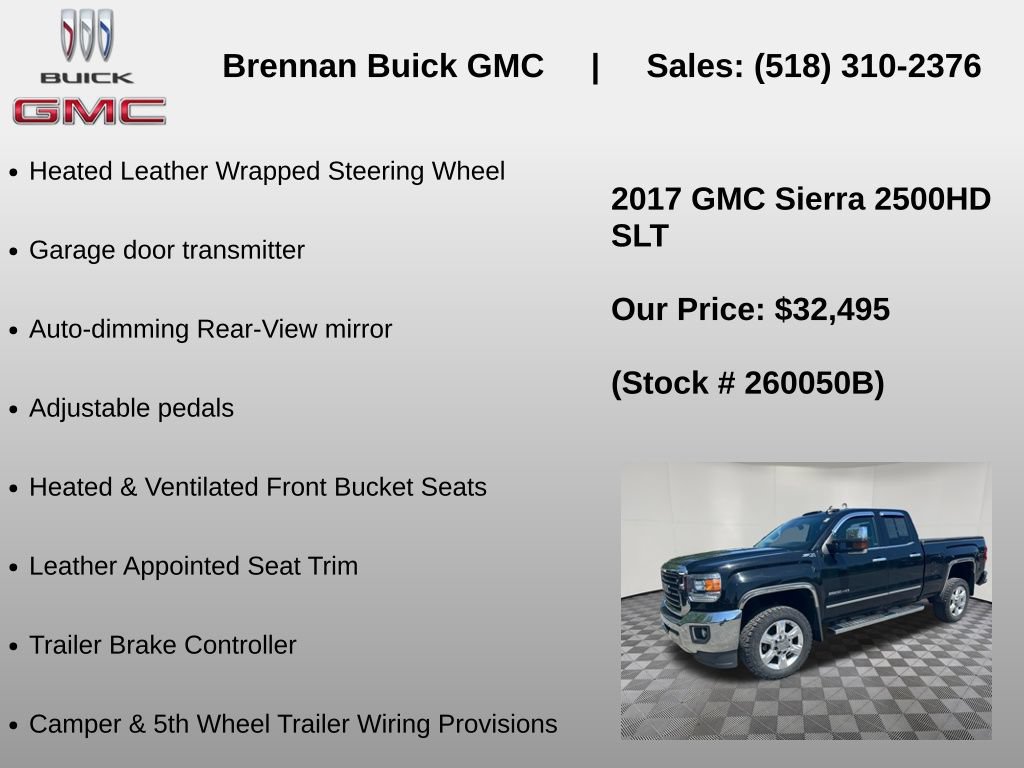Certified 2017 GMC Sierra 2500 SLT w/ Driver Alert Package AWD/4WD image 24