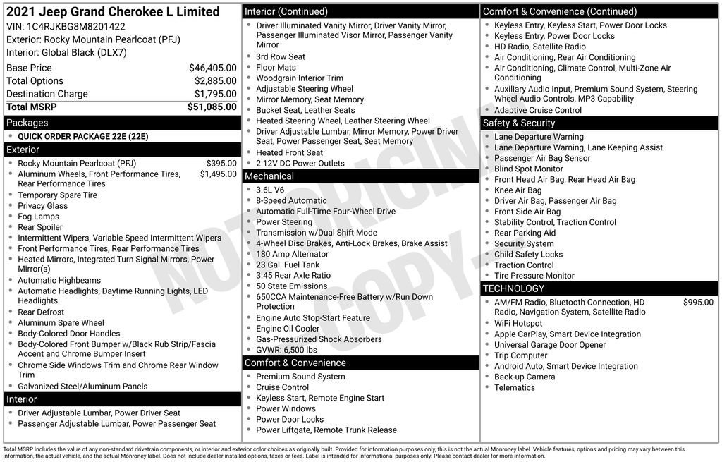 Certified 2021 Jeep Grand Cherokee L Limited image 36