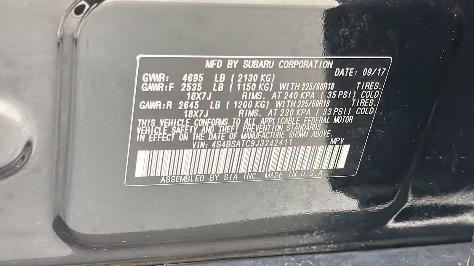 Used 2018 Subaru Outback 2.5i Touring w/ Popular Package #3 AWD/4WD image 11