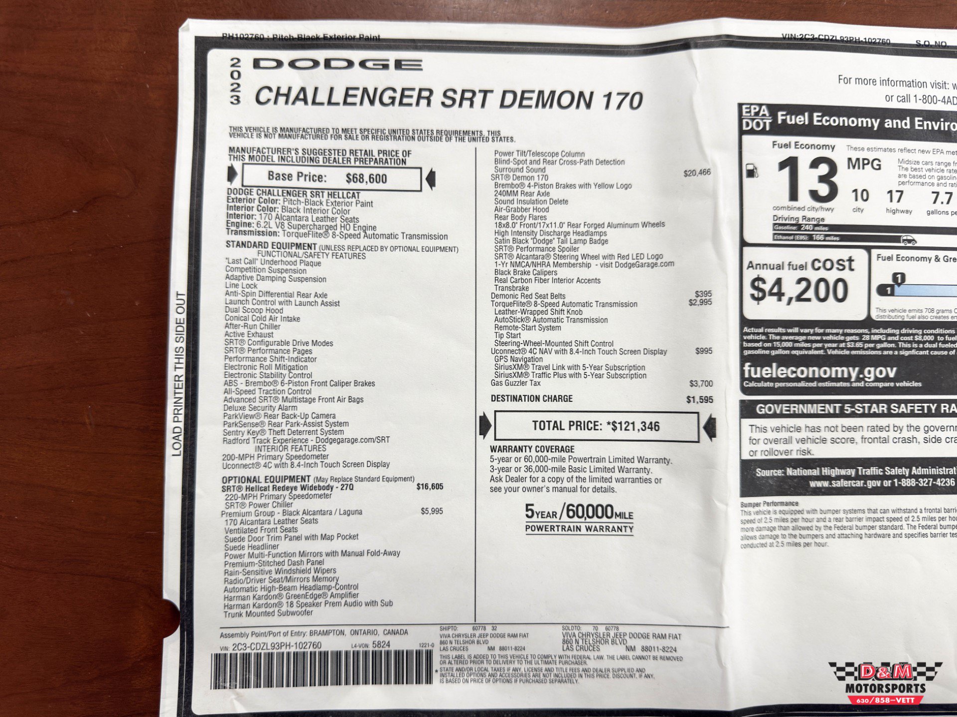 Used 2023 Dodge Challenger SRT Hellcat Redeye RWD image 59