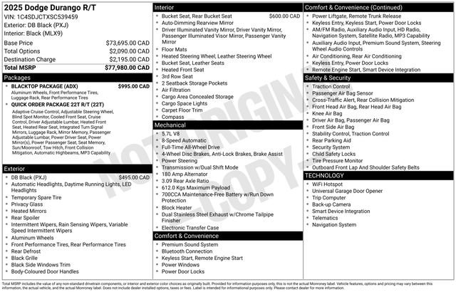 Used 2025 Dodge Durango R/T w/ Blacktop Package AWD/4WD image 26