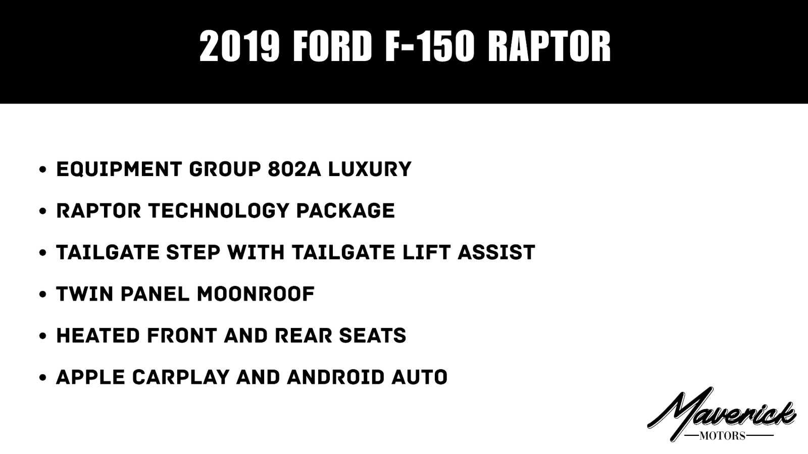 Used 2019 Ford F150 Raptor w/ Equipment Group 802A Luxury AWD/4WD image 2