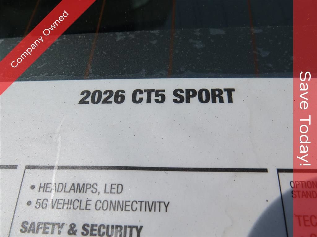 New 2026 Cadillac CT5 Sport w/ Technology Package RWD image 9