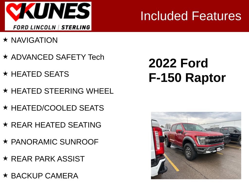 Used 2022 Ford F150 Raptor w/ Equipment Group 801A High image 2