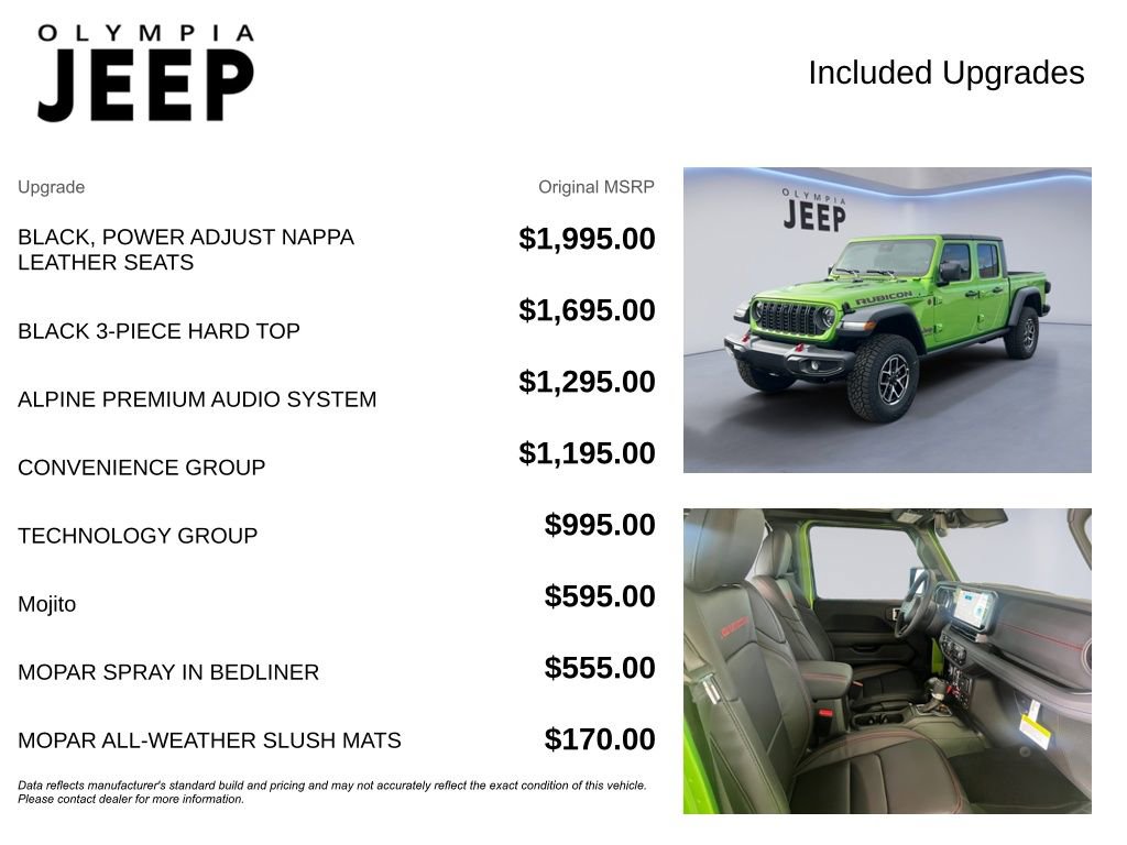 New 2025 Jeep Gladiator Rubicon w/ Convenience Group image 4