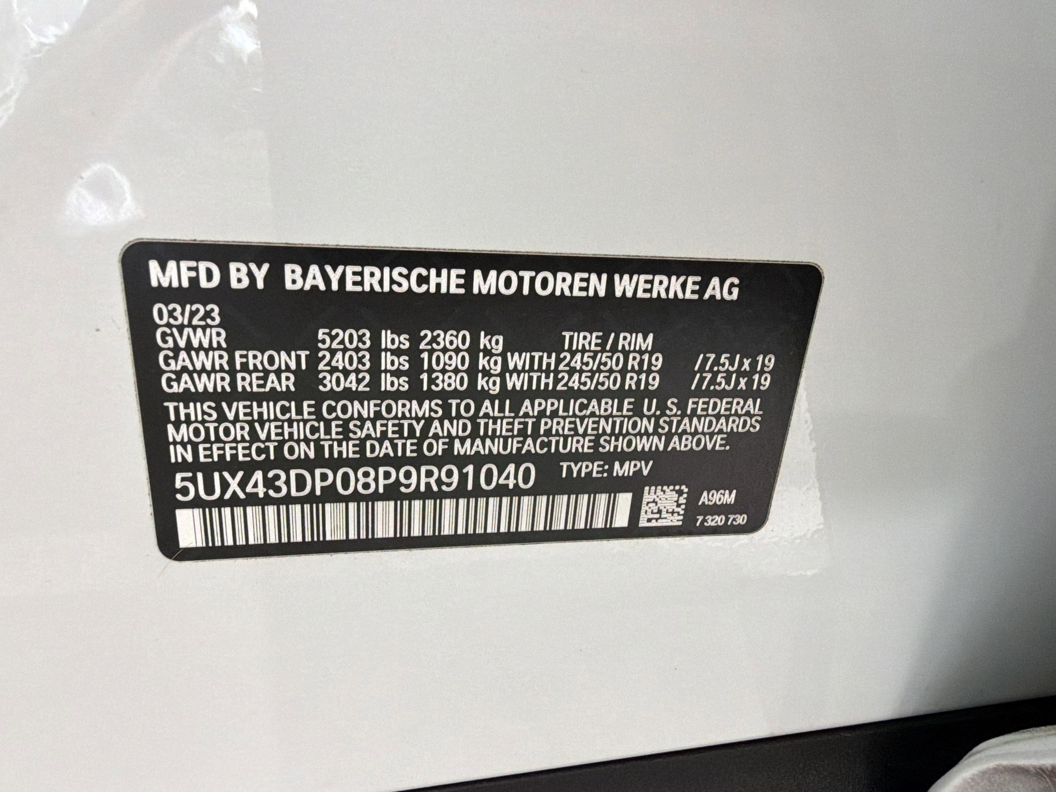 Certified 2023 BMW X3 sDrive30i w/ Convenience Package image 11