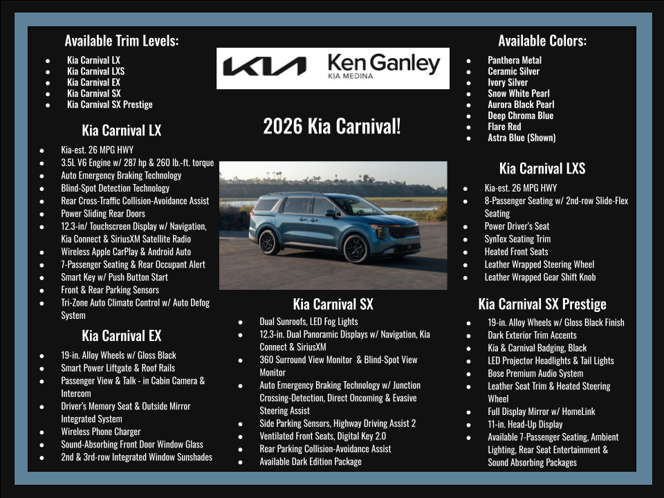 New 2026 Kia Carnival EX FWD image 28
