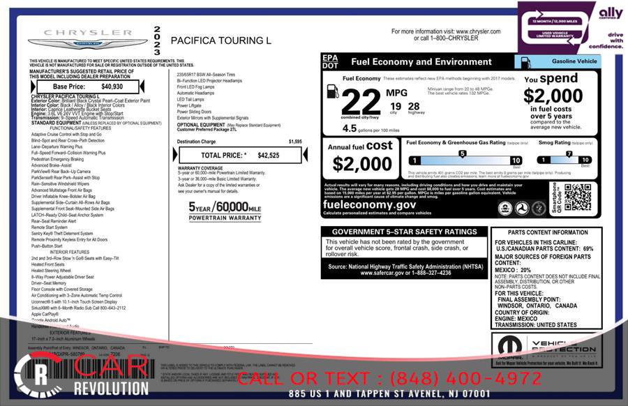 Used 2023 Chrysler Pacifica Touring-L FWD image 9