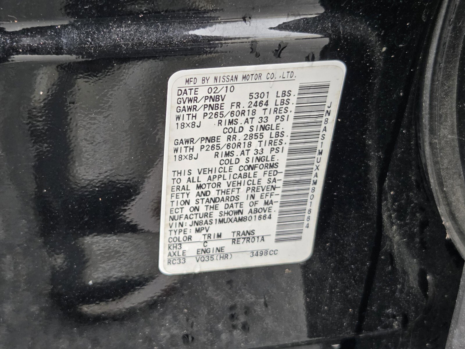 Used 2010 INFINITI FX35 2WD w/ Navigation Pkg image 19