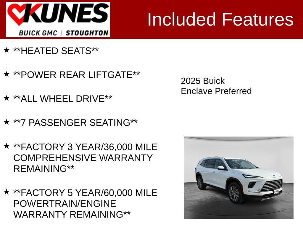 Used 2025 Buick Enclave Preferred AWD/4WD image 3