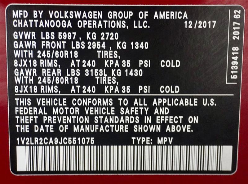 Used 2018 Volkswagen Atlas SE AWD/4WD image 45