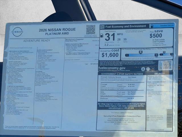 New 2026 Nissan Rogue Platinum image 16