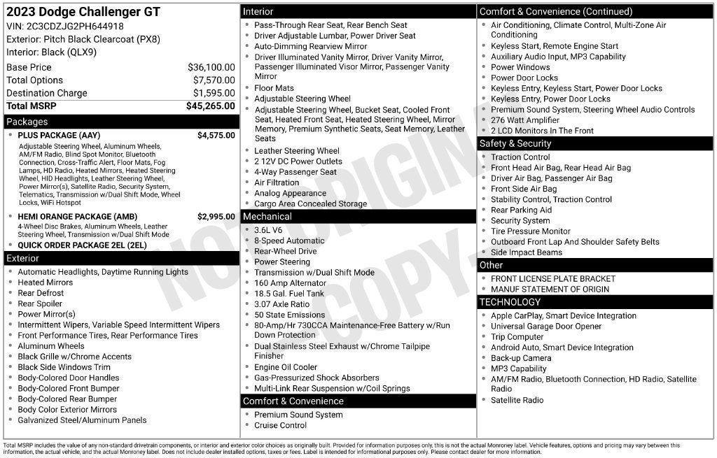 Used 2023 Dodge Challenger GT w/ Plus Package RWD image 3