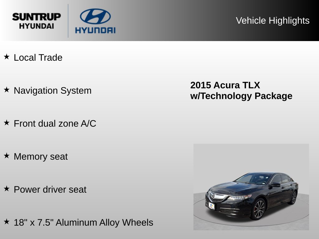 Used 2015 Acura TLX w/ Technology Package FWD image 7