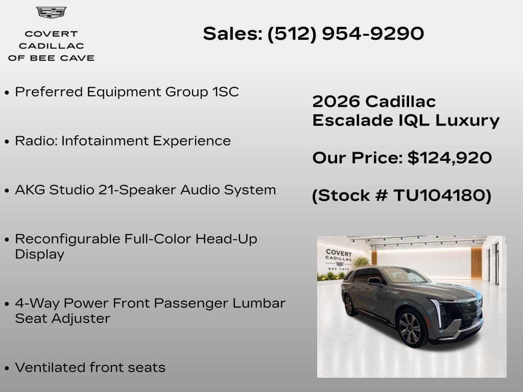 New 2026 Cadillac Escalade IQL Luxury AWD/4WD image 7