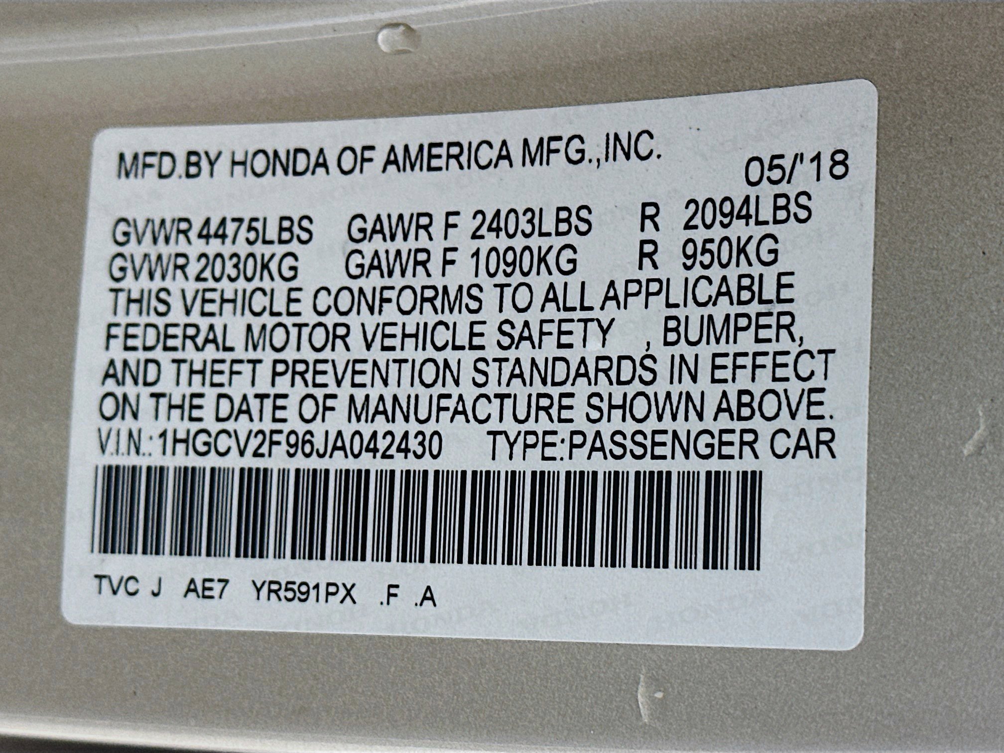 Used 2018 Honda Accord Touring image 12