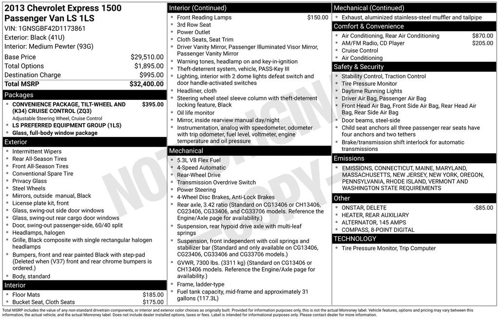 Used 2013 Chevrolet Express 1500 LS image 31