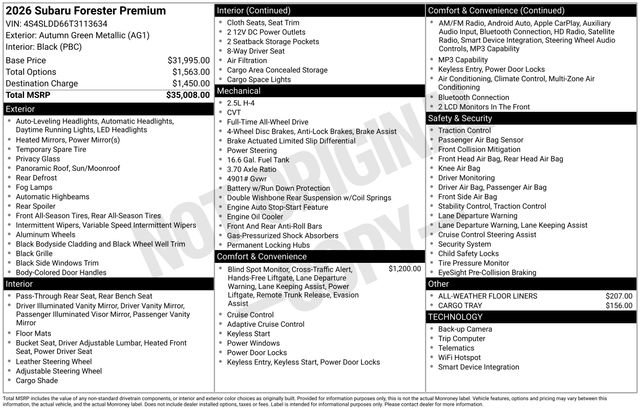 New 2026 Subaru Forester Premium AWD/4WD image 5