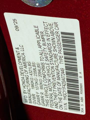 New 2025 Honda Accord SE image 16