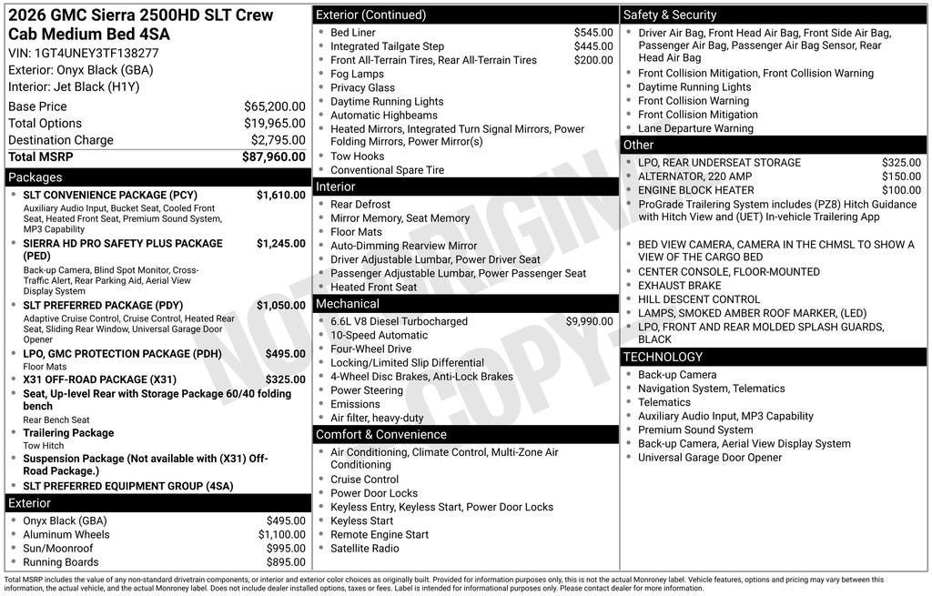 New 2026 GMC Sierra 2500 SLT w/ SLT Convenience Package AWD/4WD image 26
