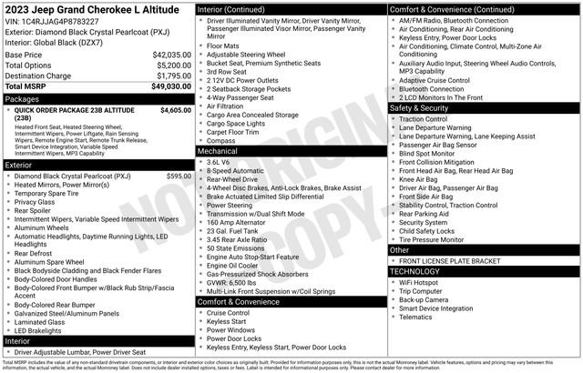 Used 2023 Jeep Grand Cherokee L Laredo RWD image 6