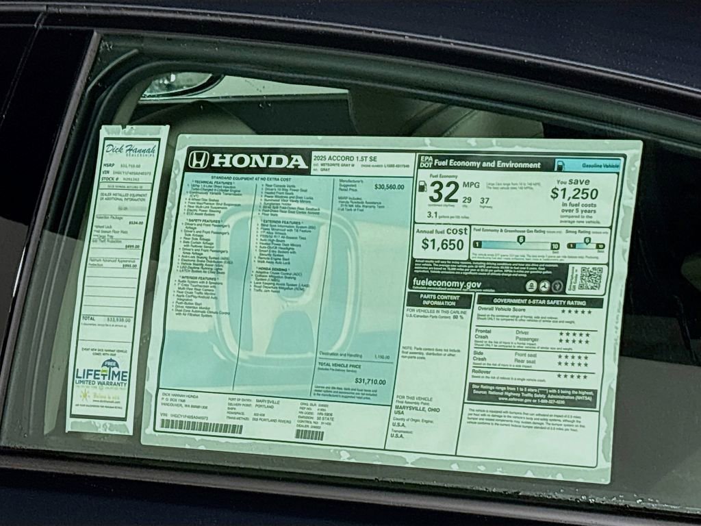 New 2025 Honda Accord SE image 25