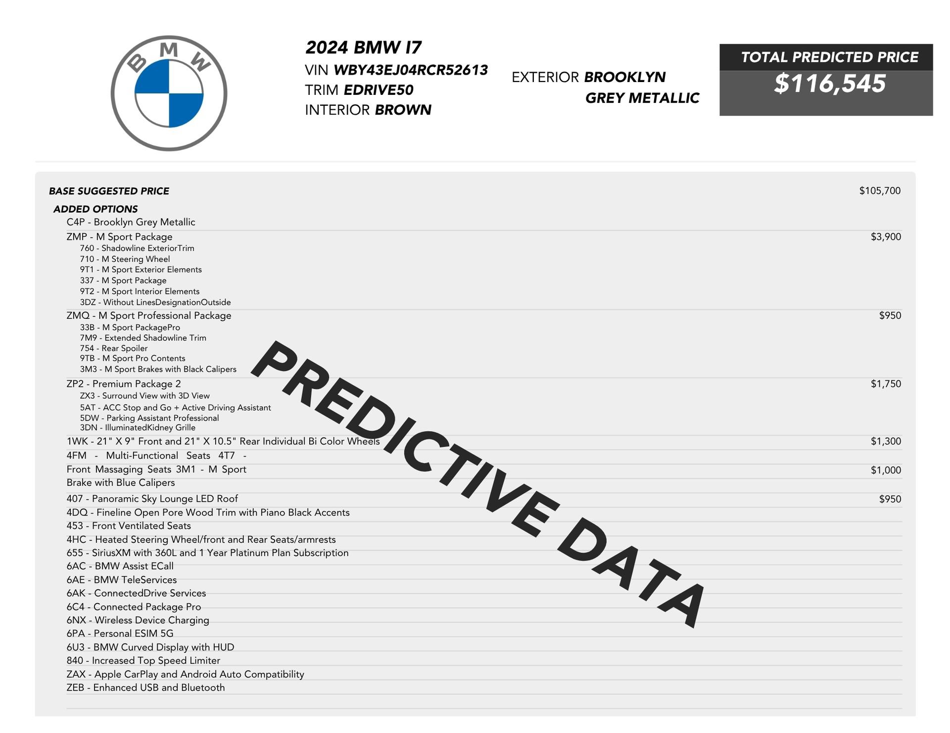 Used 2024 BMW i7 eDrive50 w/ M Sport Package image 81