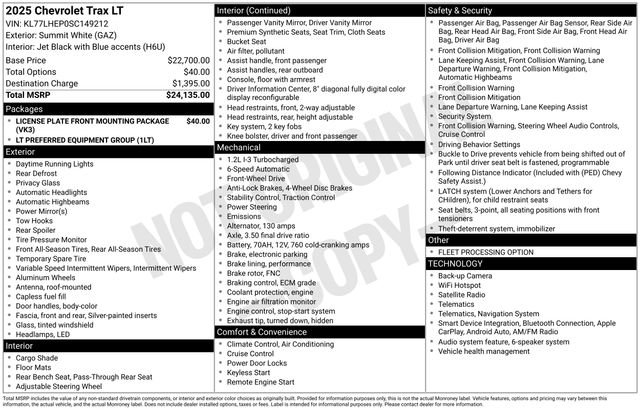 Used 2025 Chevrolet Trax LT FWD image 38