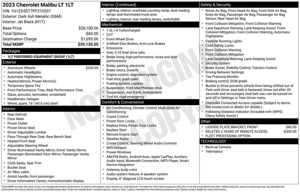 Used 2023 Chevrolet Malibu LT image 2