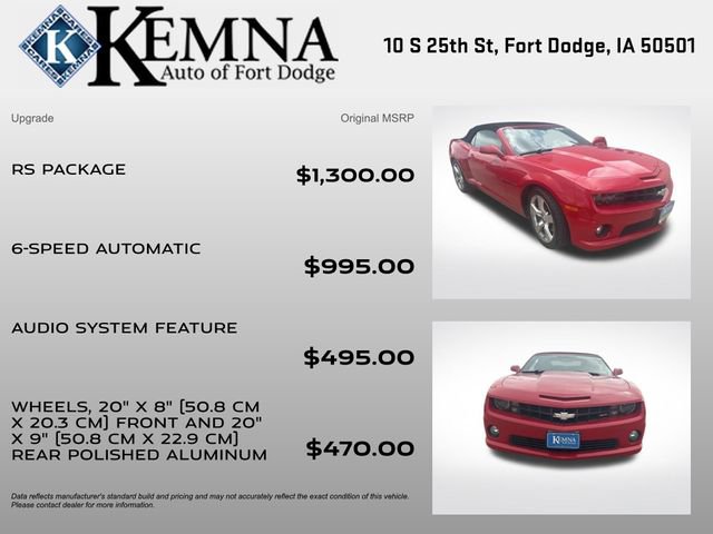 Used 2011 Chevrolet Camaro SS w/ RS Package image 4
