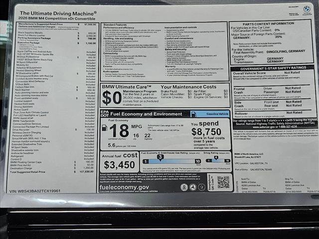 New 2026 BMW M4 xDrive Competition w/ Executive Package image 17