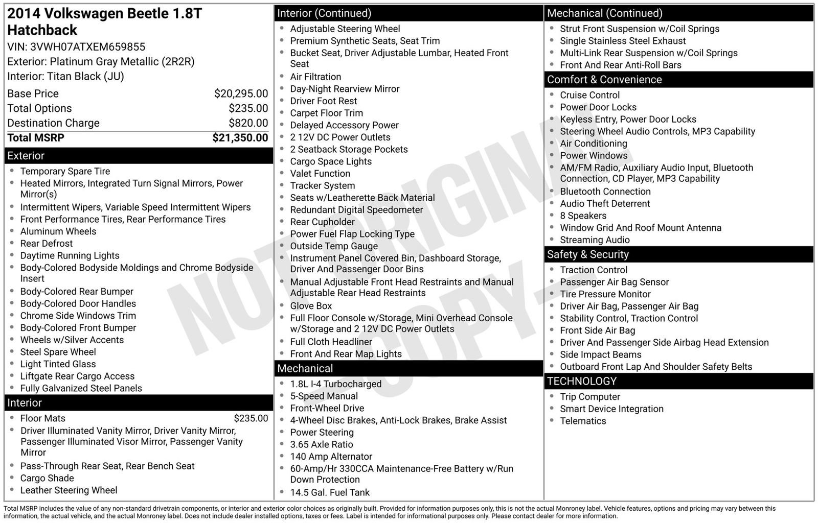 Used 2014 Volkswagen Beetle 1.8T image 3