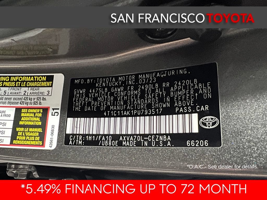 Certified 2023 Toyota Camry LE FWD image 37
