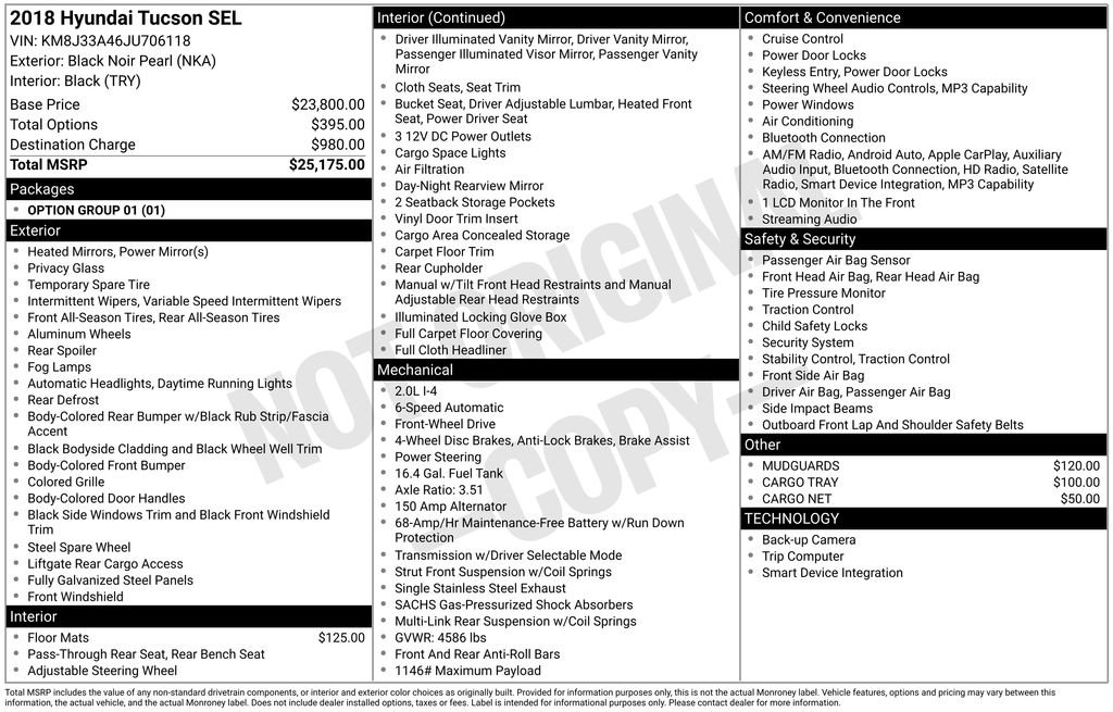 Used 2018 Hyundai Tucson SEL FWD image 3