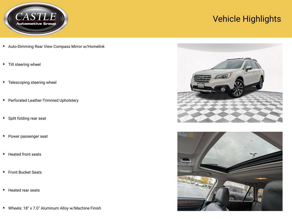 Used 2015 Subaru Outback 3.6R Limited AWD/4WD image 7