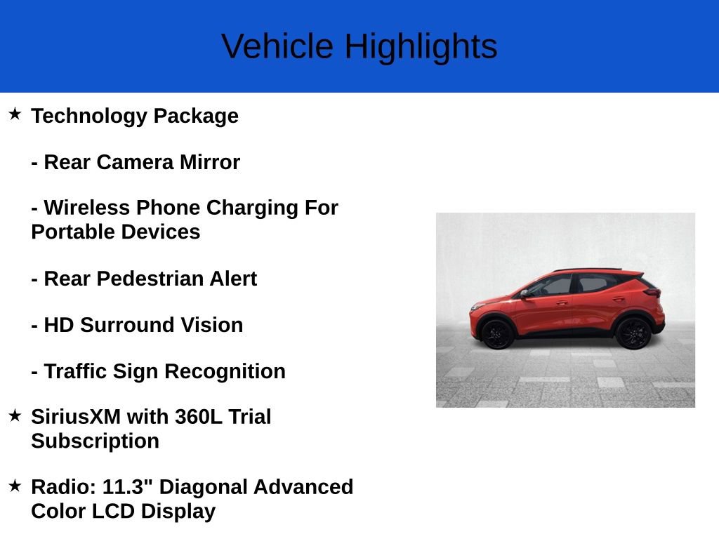 New 2027 Chevrolet Bolt RS w/ Technology Package FWD image 3