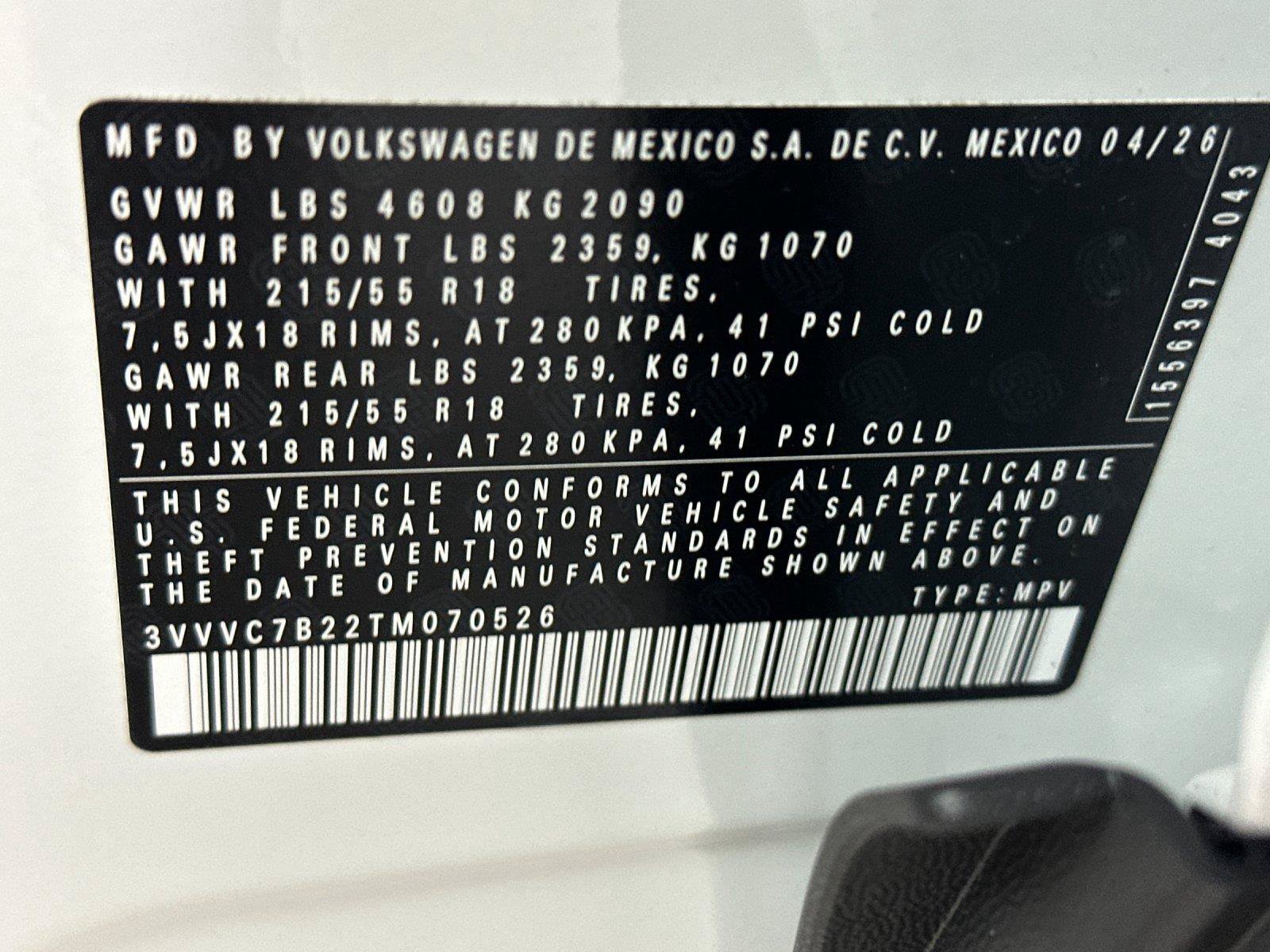 New 2026 Volkswagen Taos SE AWD/4WD image 26