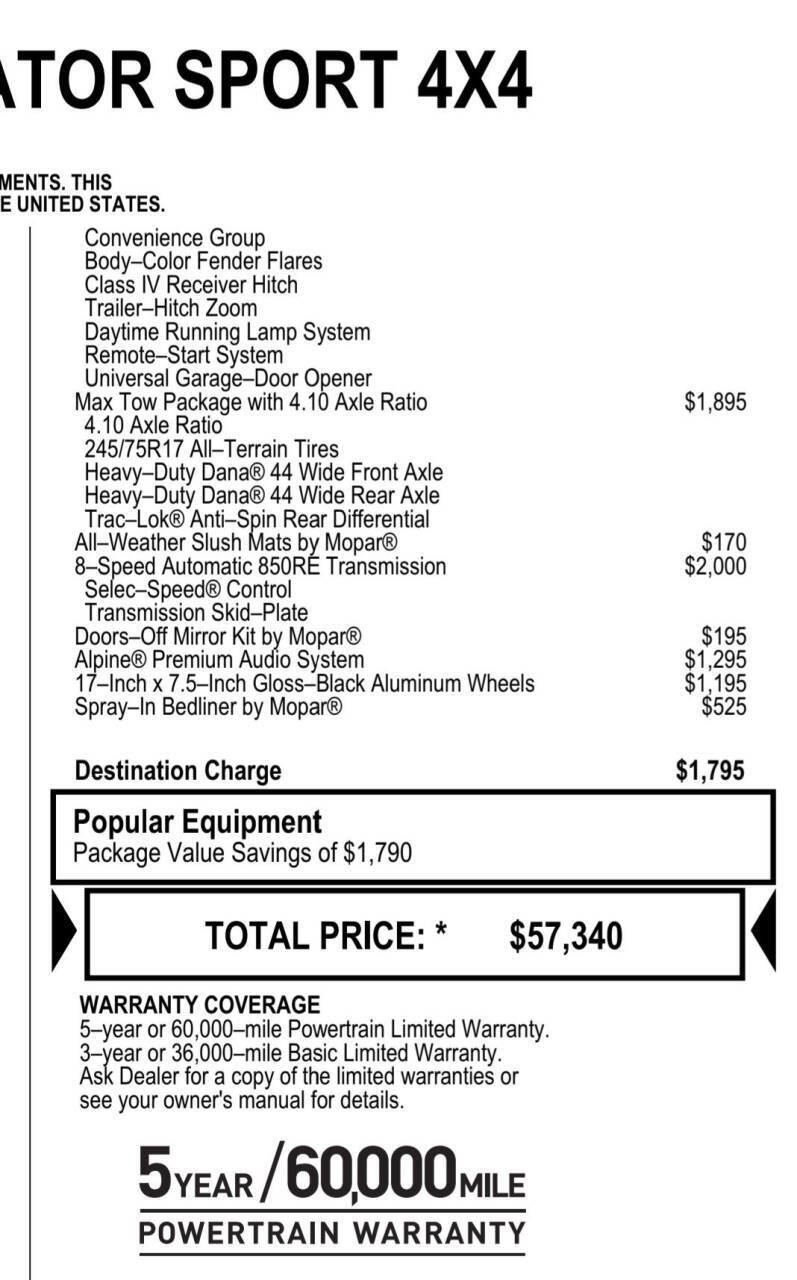 Used 2023 Jeep Gladiator Sport AWD/4WD image 5