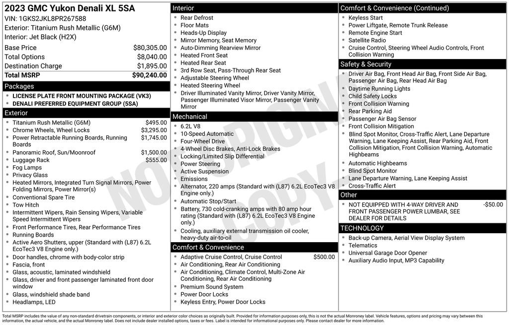 Certified 2023 GMC Yukon XL Denali AWD/4WD image 29