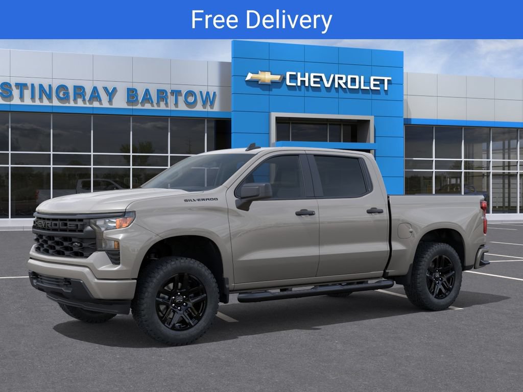 New 2026 Chevrolet Silverado 1500 Custom w/ Turbomax Blackout Package RWD image 2