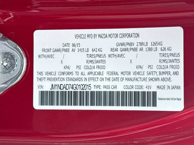Used 2016 MAZDA MX-5 Miata Grand Touring RWD image 32