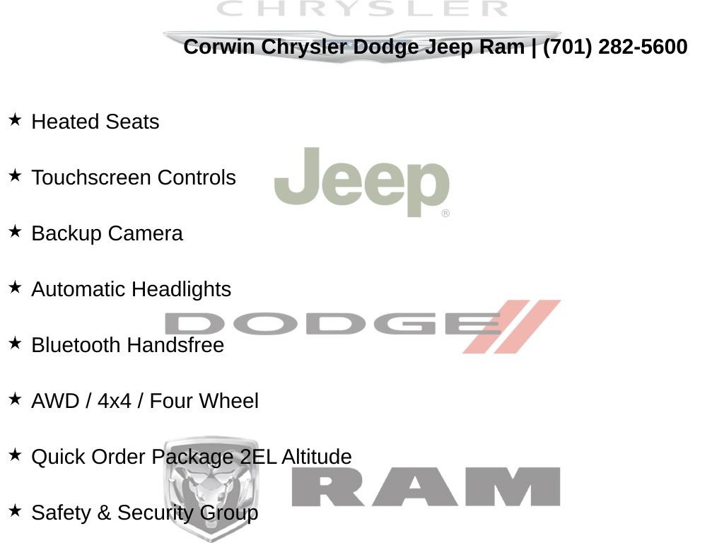 Certified 2018 Jeep Renegade Altitude w/ Safety & Security Group AWD/4WD image 8