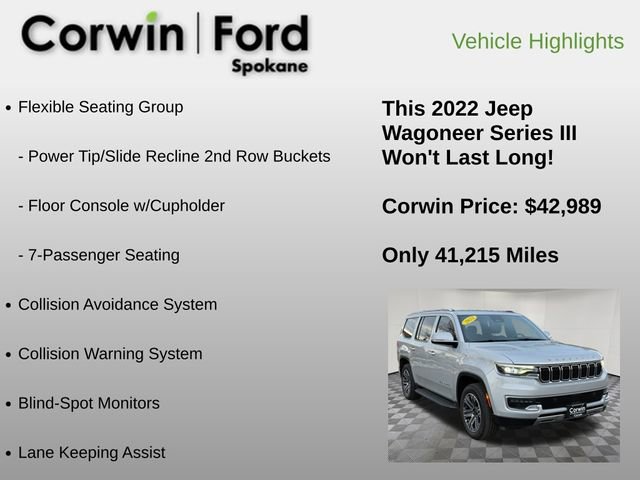 Used 2022 Jeep Wagoneer Series III w/ Flexible Seating Group image 6
