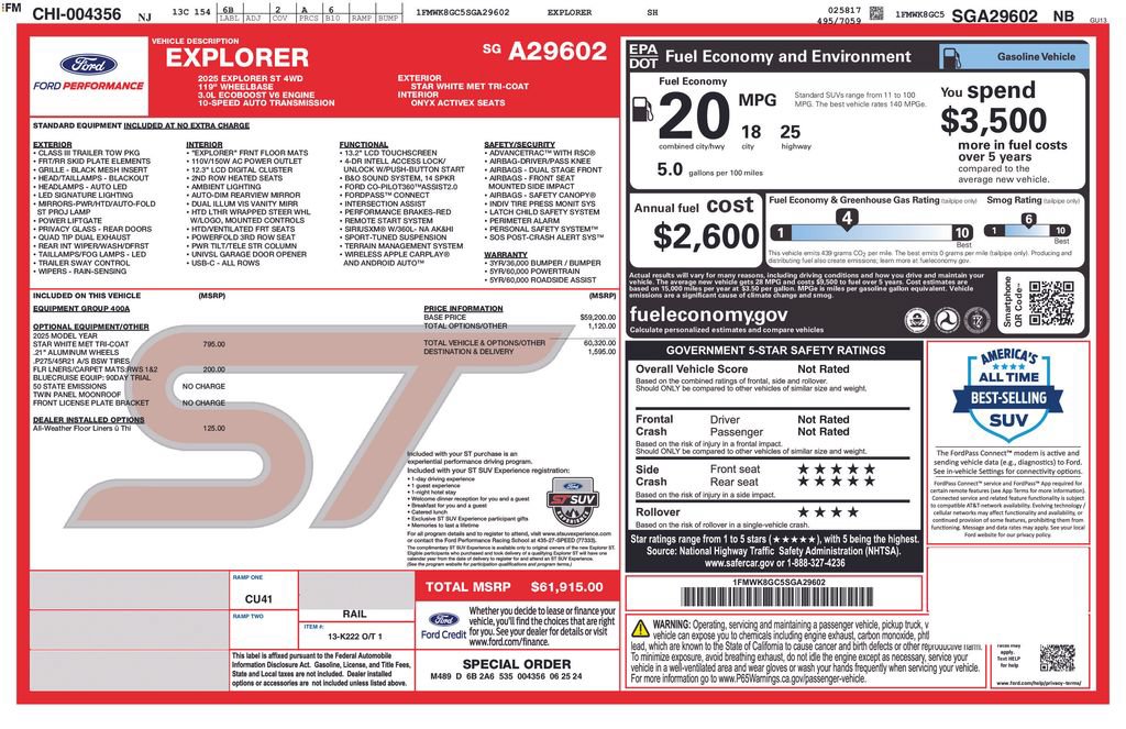 Used 2025 Ford Explorer ST AWD/4WD image 32