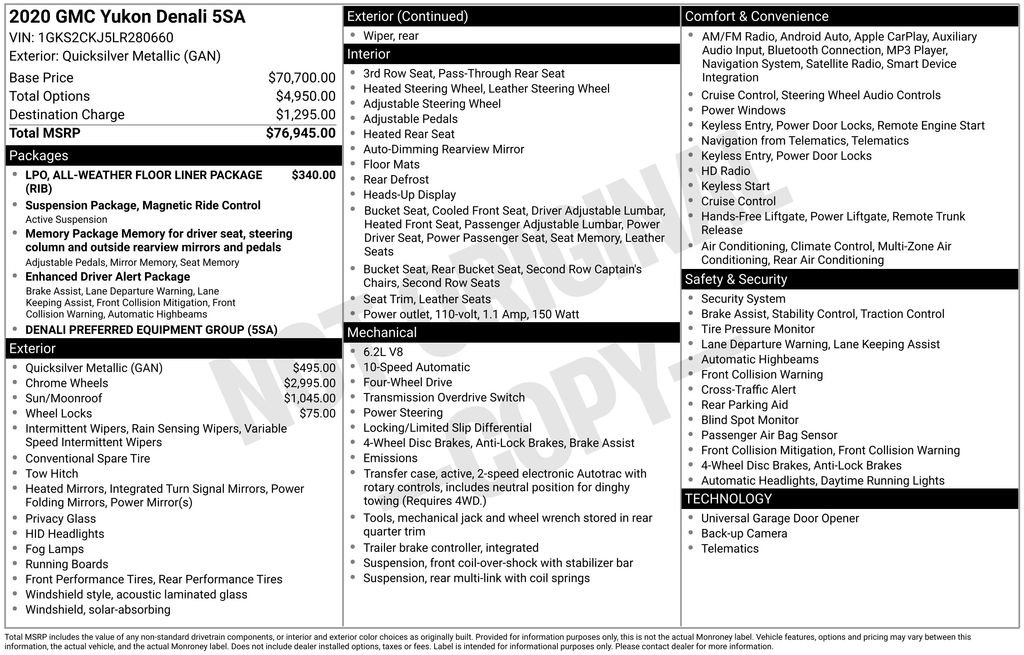 Used 2020 GMC Yukon Denali image 4